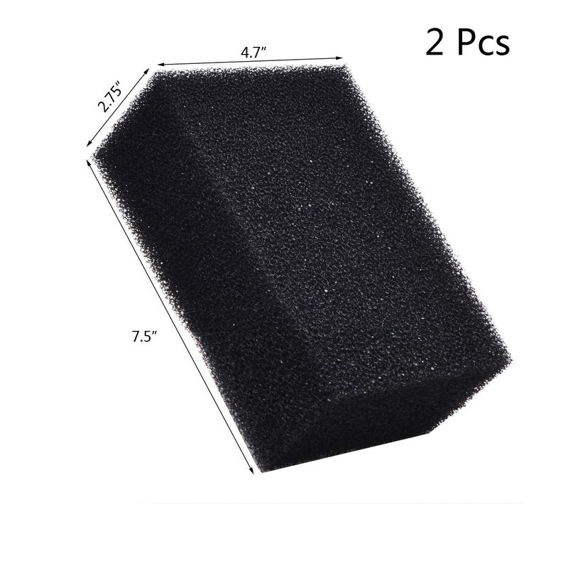 Hipanda Filter Foam Sponges, Bio Sponge Filter Media Pad, Cut-to-Size Foam for Aquarium Fish Tank (7.5" x 4.7" x 2.75" (2pcs)) - Image 2